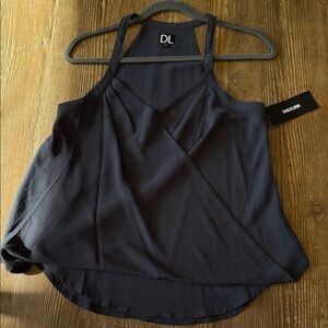 DL Women's Elegant charcoal gray Sleeveless Blouse